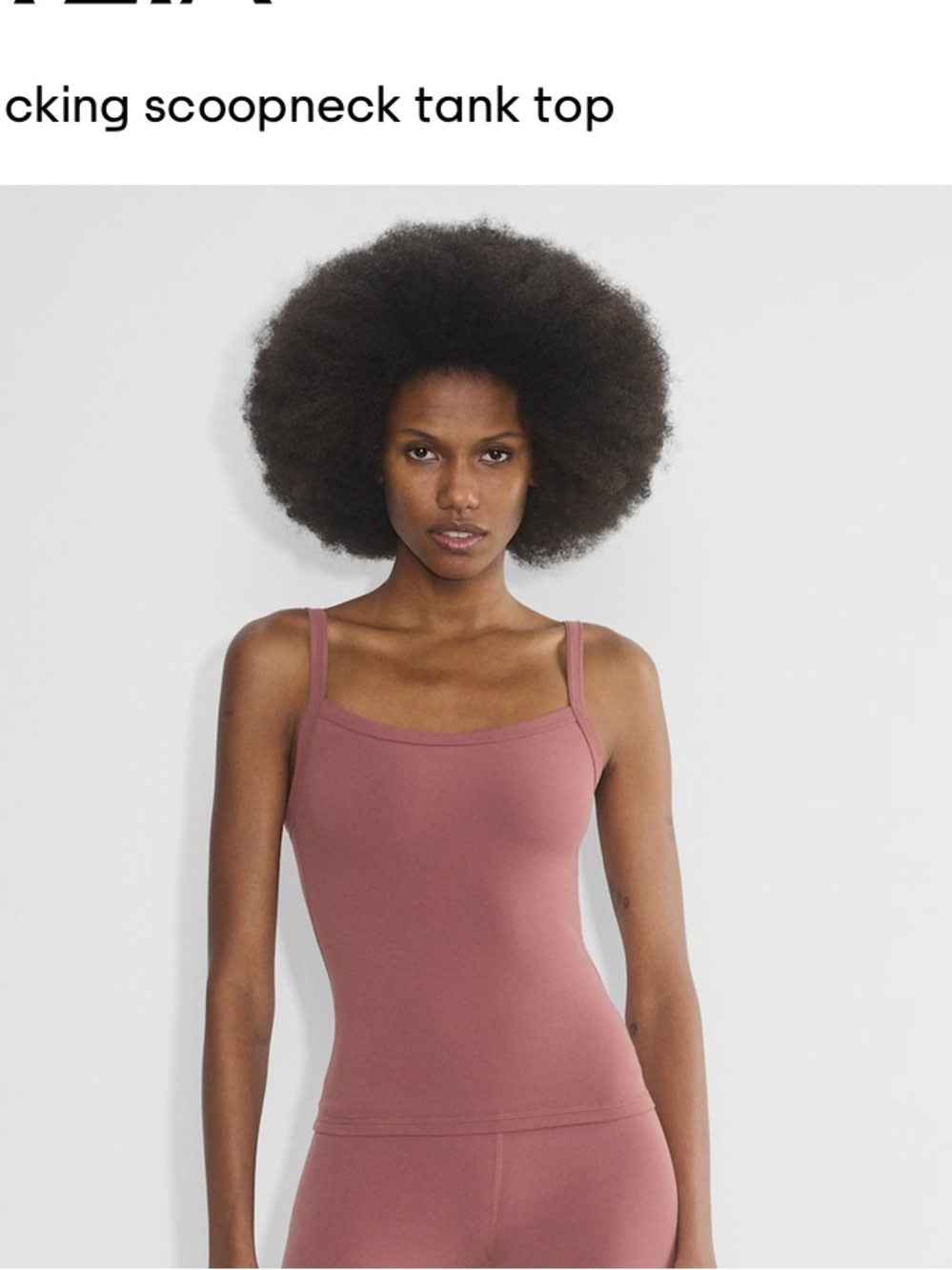 Aritzia butter tumbler tank opera rose size small